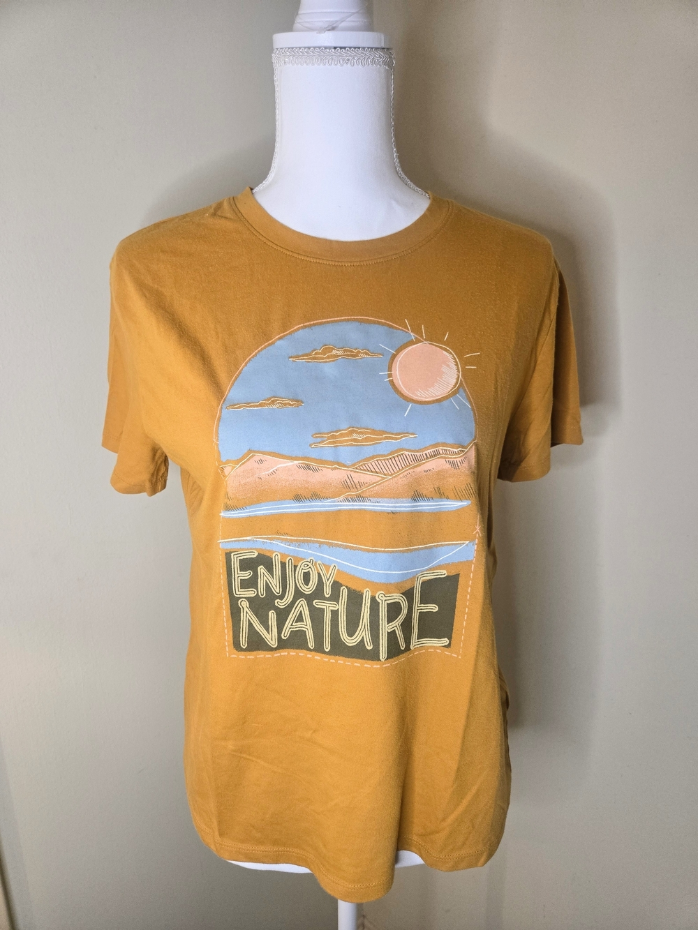 Sonoma Mustard Yellow 'Enjoy Nature' Graphic Tee
